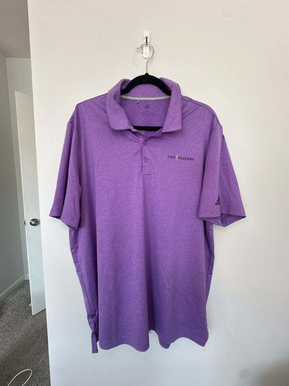 Adidas The Players Championship Purple Heather Golf Polo Shirt XL